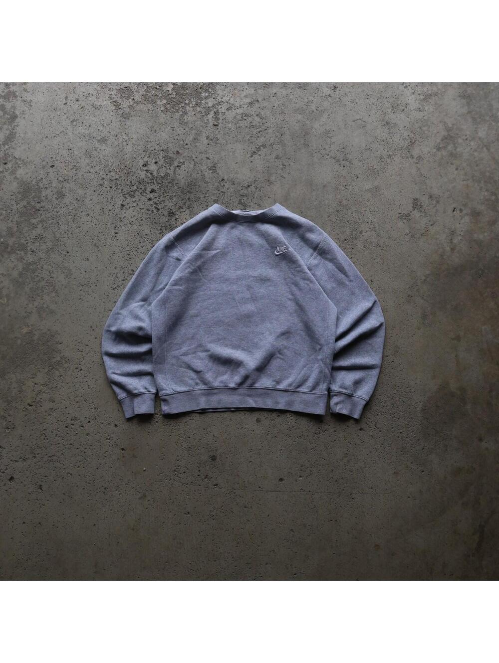 Nike Sportswear Crewneck Sweatshirt Mens Small Gray Embroidered Swoosh Pullover